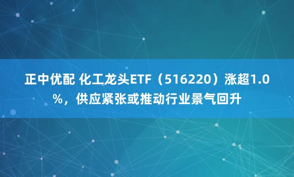 正中优配 化工龙头ETF（516220）涨超1.0%，供应紧张或推动行业景气回升