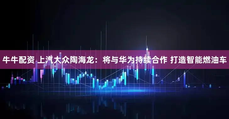 牛牛配资 上汽大众陶海龙：将与华为持续合作 打造智能燃油车